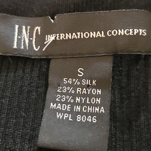 INC International Concepts Black Knit Top- Size Small - Picture 2 of 5